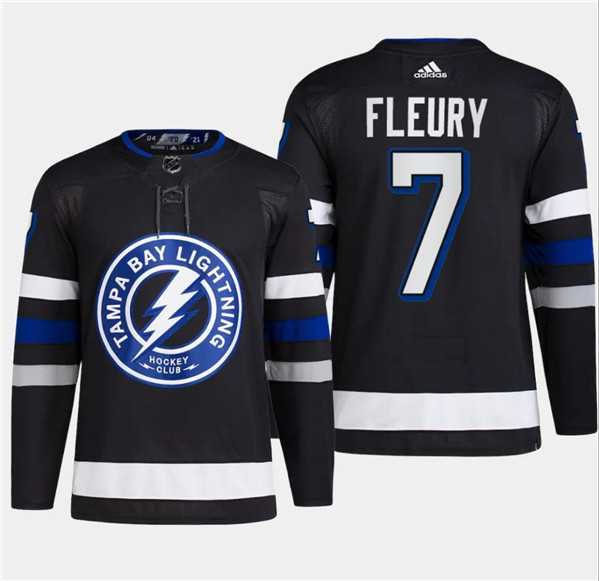 Men%27s Tampa Bay Lightning #7 Haydn Fleury Black 2024 Stadium Series Stitched Jersey Dzhi